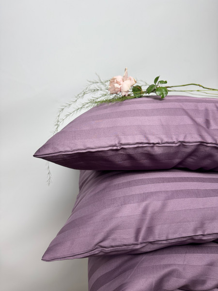 Изображение товара Комплект постельного белья Samsara Страйп-сатин Евро 70х70 (черника)