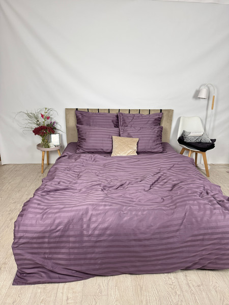 Изображение товара Комплект постельного белья Samsara Страйп-сатин Дуэт 50х70 (черника)