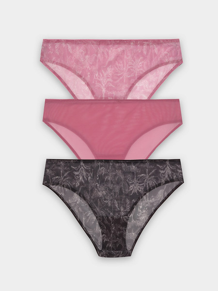 Изображение товара Комплект женских трусов Mark Formelle 412451-3 (р.94, веточки на коричневом)