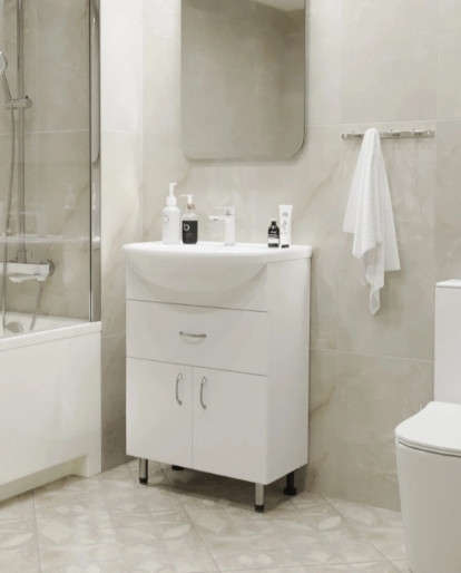 Изображение товара Тумба с умывальником Mixline Мистраль-60 556883 + Уют 60