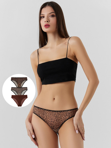 Изображение товара Комплект женских трусов Mark Formelle 412451-3 (р.94, мелкий рисунок на жемчужном)