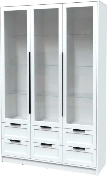 Изображение товара Шкаф с витриной Интерлиния Концепт Тренд КТ-ШВ3 (белый платинум/белый)