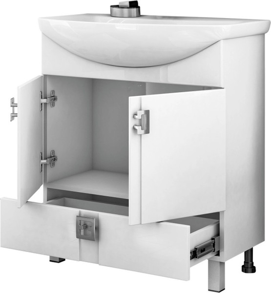 Изображение товара Тумба с умывальником Mixline Квадро-1 75 551698 + Элеганс 75