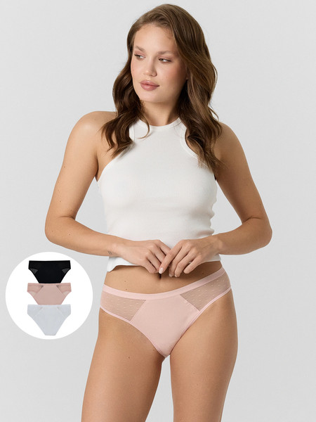 Изображение товара Комплект женских трусов Mark Formelle 412474-3 (р.98, персиковый румянец)