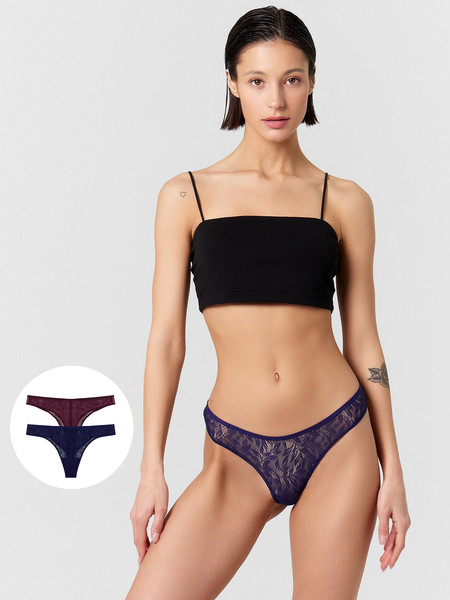 Изображение товара Комплект женских трусов Mark Formelle 412495-2 (р.102, темно-синий)