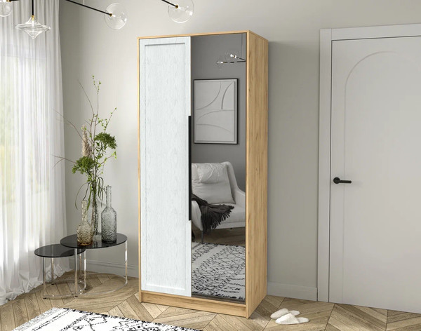 Изображение товара Шкаф Интерлиния Концепт Тренд КТ-Ш2(з) (дуб золотой/дуб полярный)