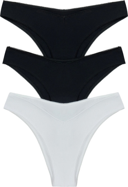 Изображение товара Комплект женских трусов Mark Formelle 412541-3 (р.90, черно-белый)