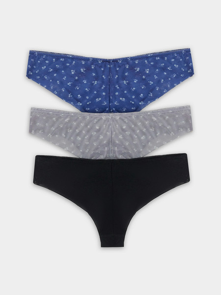 Изображение товара Комплект женских трусов Mark Formelle 412613-3 (р.94, цветочки на синем)
