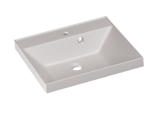 Изображение товара Тумба с умывальником Symbolite Батлер Люкс Plus 1 ящик + Asti 50x45 (серый/жасмин)