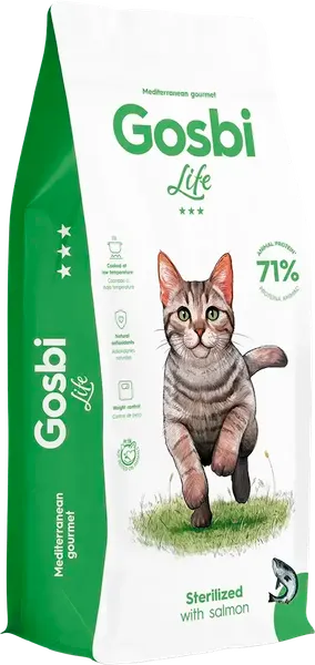 Изображение товара Сухой корм для кошек Gosbi Life Cat Sterilized With Salmon (12кг)