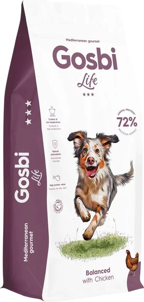 Изображение товара Сухой корм для собак Gosbi Life Dog Balanced With Chicken (12кг)