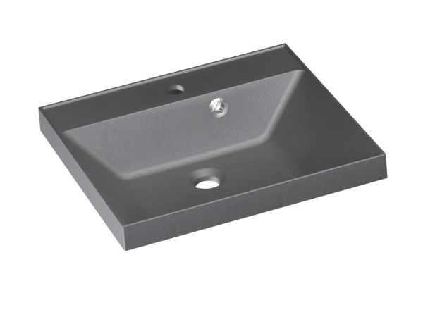 Изображение товара Тумба с умывальником Symbolite Батлер Люкс Plus 1 ящик + Asti 50x45 (серый/серый шелк)