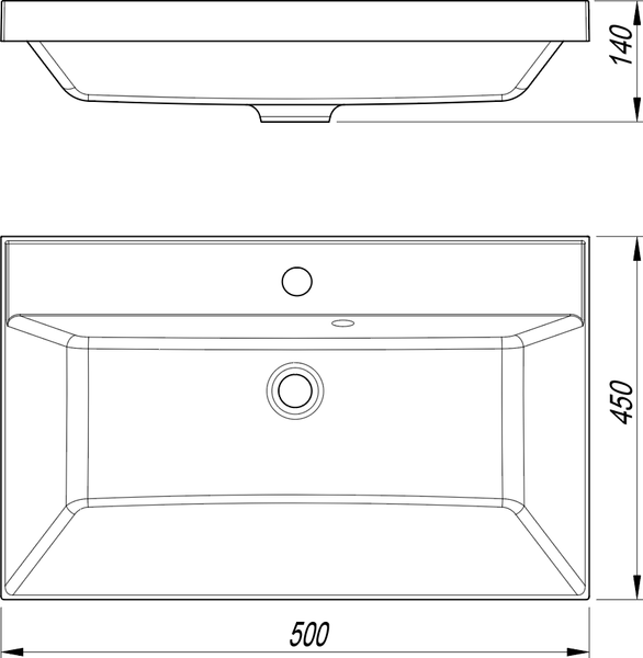 Изображение товара Тумба с умывальником Symbolite Батлер Люкс Plus 1 ящик + Asti 50x45 (серый)