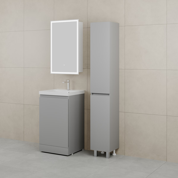 Изображение товара Тумба с умывальником Symbolite Батлер Люкс Plus 1 ящик + Asti 50x45 (серый)