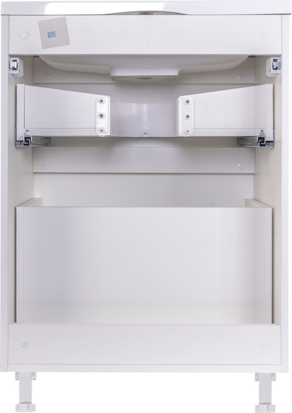 Изображение товара Тумба с умывальником Symbolite Бергамо мини 60 Люкс Plus 2 ящика + Каре Люкс Мини 60х35 (белый)