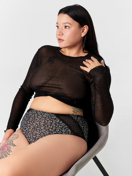 Изображение товара Трусы женские Mark Formelle 412554 (р.106, листики на черном)