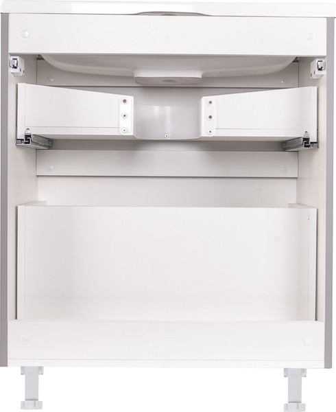 Изображение товара Тумба с умывальником Symbolite Бергамо мини 70 Люкс Plus 2 ящика + Каре Люкс Мини 70х35 (серый)