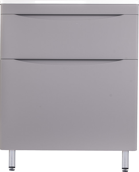 Изображение товара Тумба с умывальником Symbolite Бергамо мини 70 Люкс Plus 2 ящика + Каре Люкс Мини 70х35 (серый)
