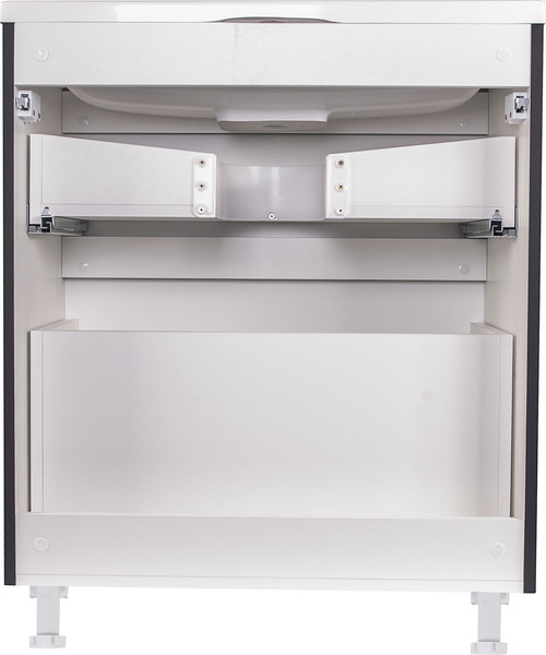 Изображение товара Тумба с умывальником Symbolite Бергамо мини 70 Люкс Plus 2 ящика + Каре Люкс Мини 70х35 (черный)