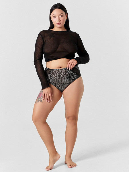 Изображение товара Трусы женские Mark Formelle 412554 (р.110, листики на черном)