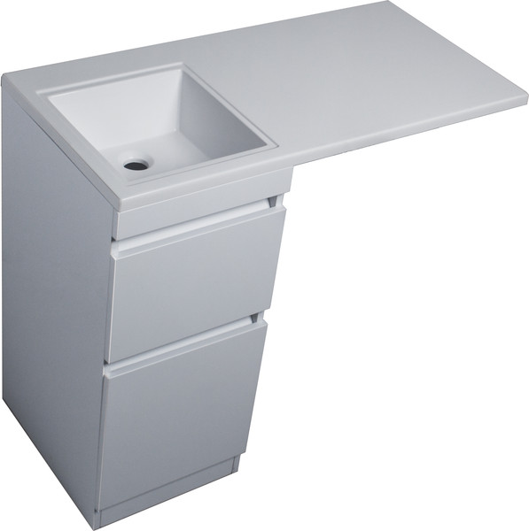 Изображение товара Тумба с умывальником Symbolite Даллас 100 Люкс Plus + Estetus Даллас 100x48 (левый, белый)