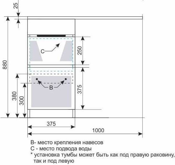 Изображение товара Тумба с умывальником Symbolite Даллас 100 Люкс Plus + Даллас 100x48 (левый, эмаль белый)