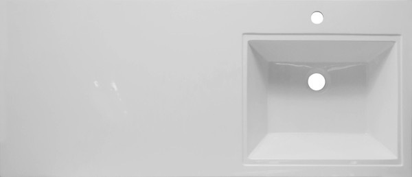 Изображение товара Тумба с умывальником Symbolite Даллас 110 Люкс Plus 3 ящика + Даллас 110x48 (правый, белый)