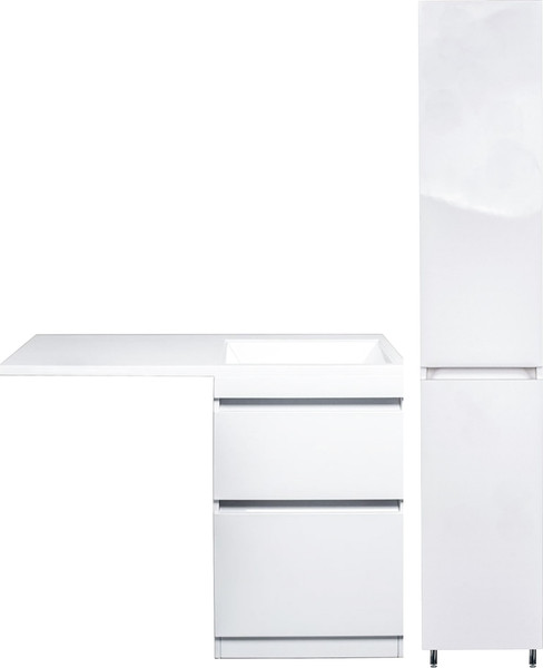 Изображение товара Тумба с умывальником Symbolite Даллас 110 Люкс Plus + Estetus Даллас 110x48 (правый, белый)