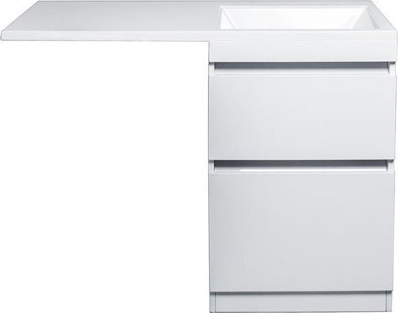 Изображение товара Тумба с умывальником Symbolite Даллас 110 Люкс Plus + Estetus Даллас 110x48 (правый, белый)