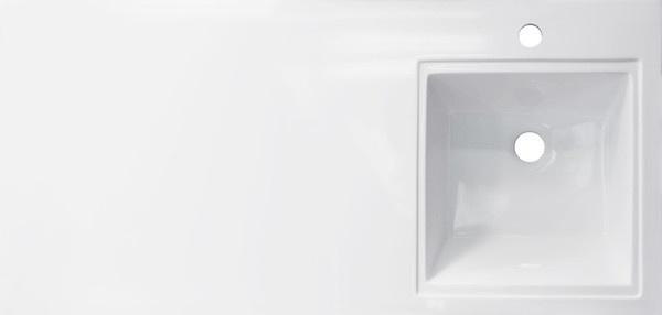 Изображение товара Тумба с умывальником Symbolite Даллас 110 Люкс Plus + Даллас 110x48 (правый, белый)