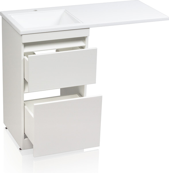 Изображение товара Тумба с умывальником Symbolite Даллас 110 Люкс Plus + Estetus Даллас 110x48 (левый, эмаль белый)