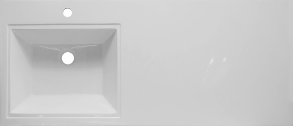 Изображение товара Тумба с умывальником Symbolite Даллас 110 Люкс Plus + Даллас 110x48 (левый, эмаль белый)