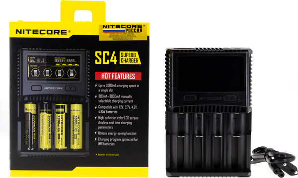 Изображение товара Зарядное устройство для аккумуляторов Nitecore SC4 / 16652