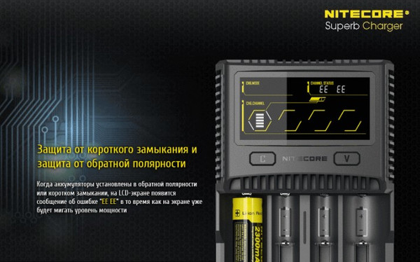Изображение товара Зарядное устройство для аккумуляторов Nitecore SC4 / 16652