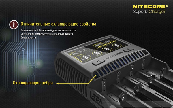 Изображение товара Зарядное устройство для аккумуляторов Nitecore SC4 / 16652
