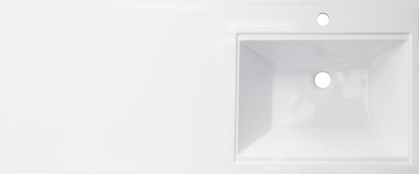 Изображение товара Тумба с умывальником Symbolite Даллас 115 Люкс Plus + Даллас 115x48 (правый, белый)