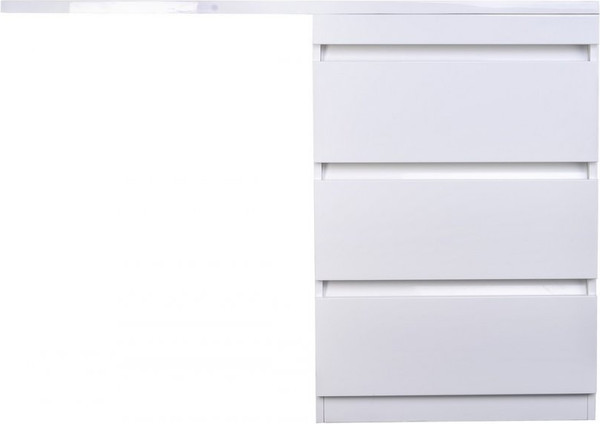 Изображение товара Тумба с умывальником Symbolite Даллас 120 Люкс Plus 3 ящика + Даллас 120x48 (правый, белый)