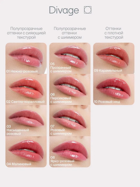Изображение товара Блеск для губ Divage Story Lip Gloss тон 05