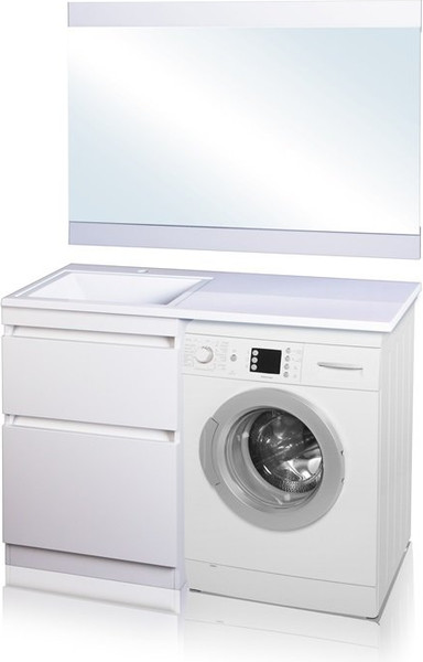 Изображение товара Тумба с умывальником Symbolite Даллас 120 Люкс Plus + Даллас 120x48 (правый, эмаль белый)