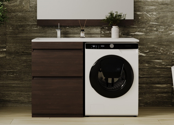Изображение товара Тумба с умывальником Symbolite Даллас 120 Люкс Plus + Даллас 120x48 (левый, венге)