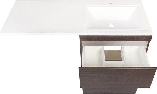 Изображение товара Тумба с умывальником Symbolite Даллас 120 Люкс Plus + Даллас 120x48 (правый, венге)