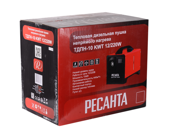 Изображение товара Тепловая пушка дизельная Ресанта ТДПН-10 KWT 12/220W (67/1/86)