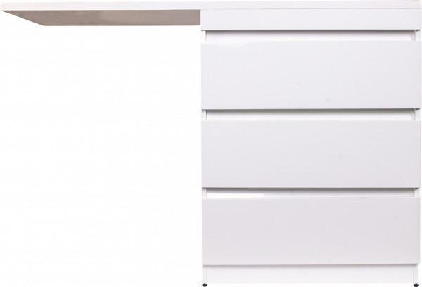 Изображение товара Тумба с умывальником Symbolite Даллас 130 Люкс Plus 3 ящика + Даллас 130x48.2 (правый, белый)