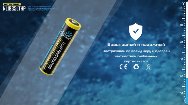 Изображение товара Аккумулятор Nitecore NL1835LTHP / 21871