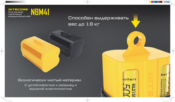 Изображение товара Бокс для элементов питания Nitecore NBM41 / 22196 (черный)
