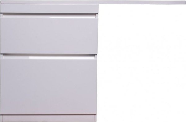 Изображение товара Тумба с умывальником Symbolite Даллас 130 Люкс Plus + Даллас 130x48.2 (левый, белый)