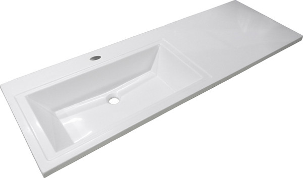 Изображение товара Тумба с умывальником Symbolite Даллас 140 Люкс Plus 2 ящика + Даллас 140x48.2 (левый, белый)