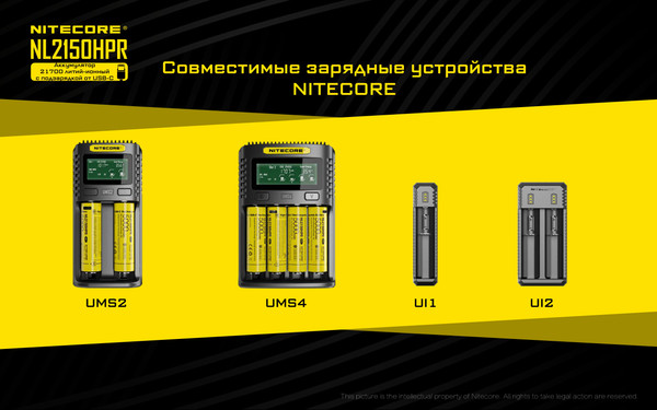 Изображение товара Аккумулятор Nitecore NL2150HPR / 22602