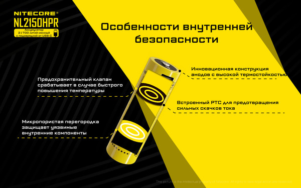 Изображение товара Аккумулятор Nitecore NL2150HPR / 22602