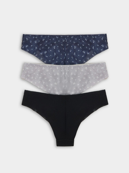 Изображение товара Комплект женских трусов Mark Formelle 412613-3 (р.94, цветочки на сером)